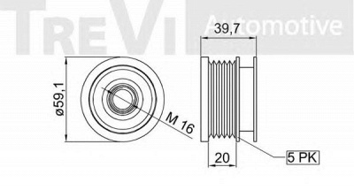 TREVI AUTOMOTIVE ap1152 -  Механизм свободного хода генератора